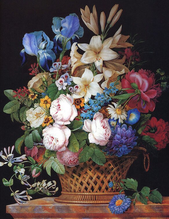 №423996 - живопись, цветы, букет - оригинал