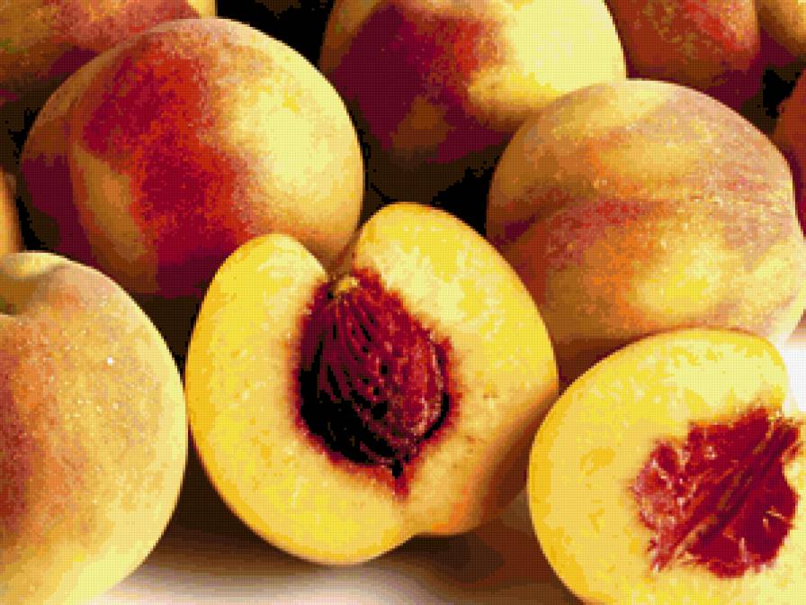 Персики - лето, урожай, фрукты, сладкая жизнь, нежная мякоть - предпросмотр