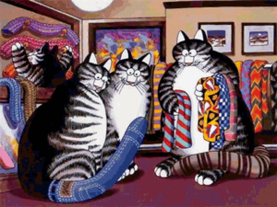 мультяшные коты - юмор, коты - предпросмотр