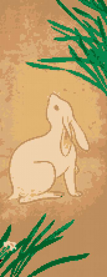 rabbit / kobayashi kokei - япония, животные, кролик, пастель, природа - предпросмотр