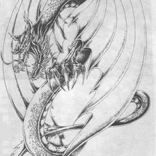 Оригинал схемы вышивки «дракон» (№430189)