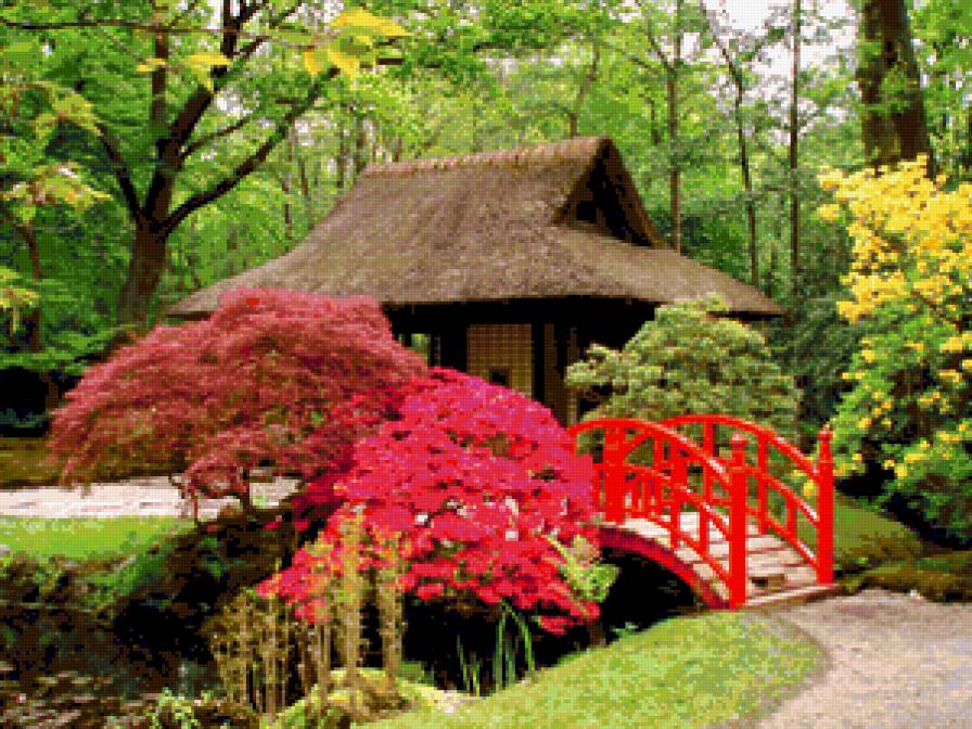 Японский сад в Голландии - природа, райский сад, сады, пейзаж - предпросмотр