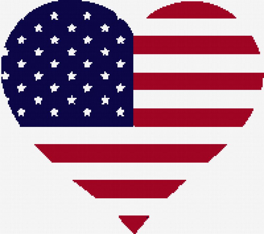 Я люблю США - сша, флаг, сердце, любовь - предпросмотр