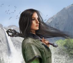 Девушка воин - девушка, меч, воин - оригинал