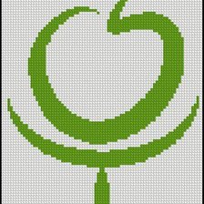 Оригинал схемы вышивки «яблочко в бокале» (№432661)