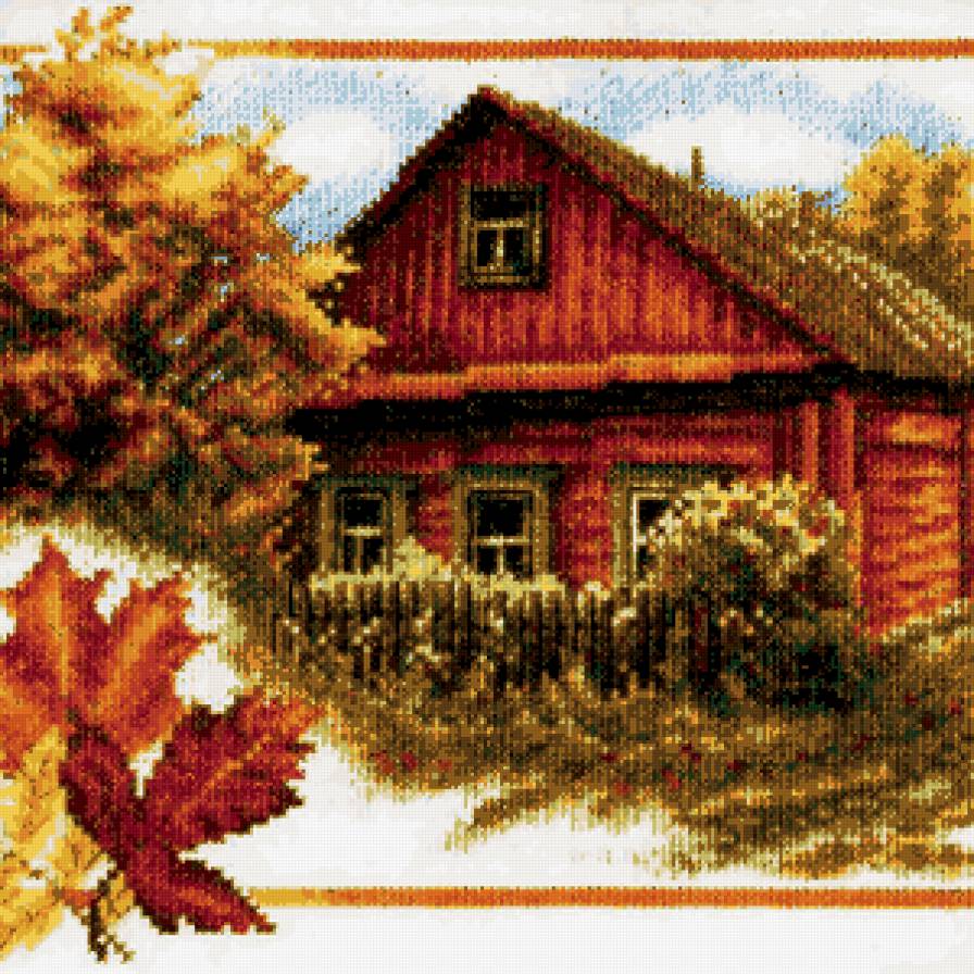 осень - дом, осень, пейзаж - предпросмотр