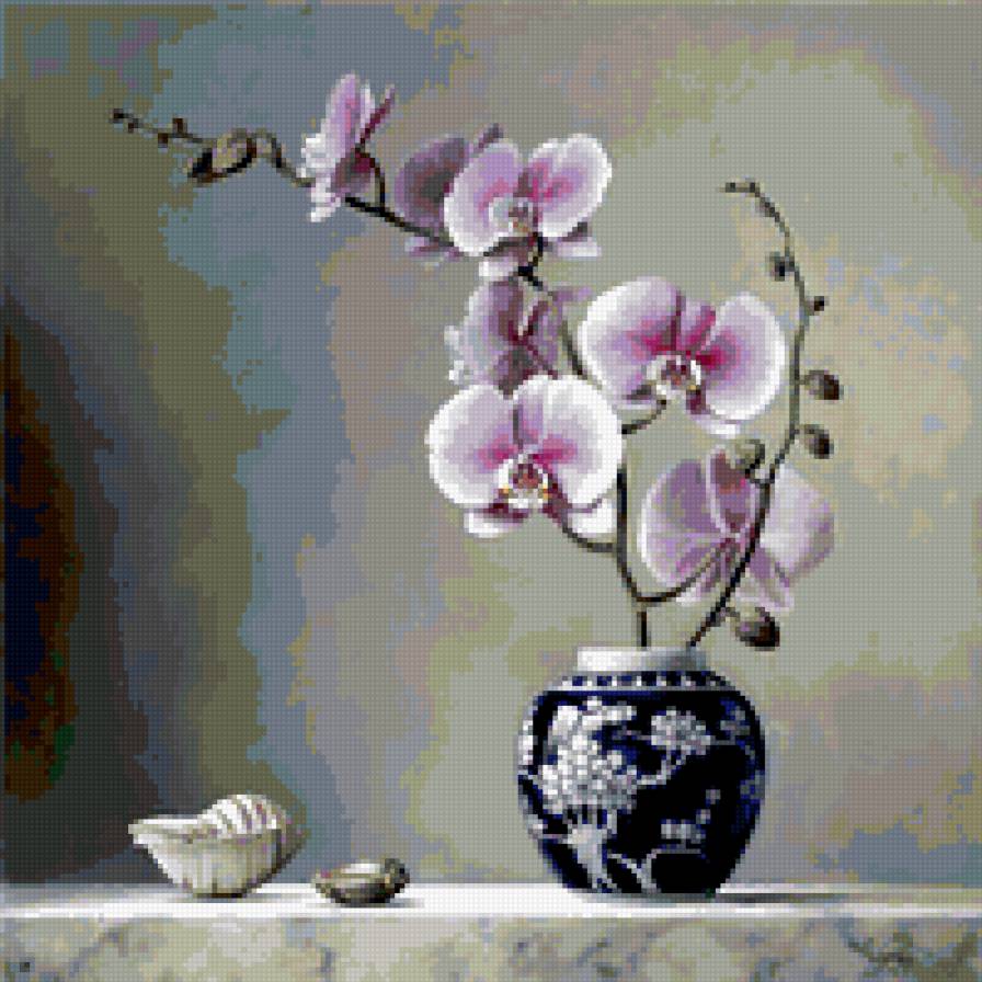 Орхидея - натюрморт, цветы - предпросмотр