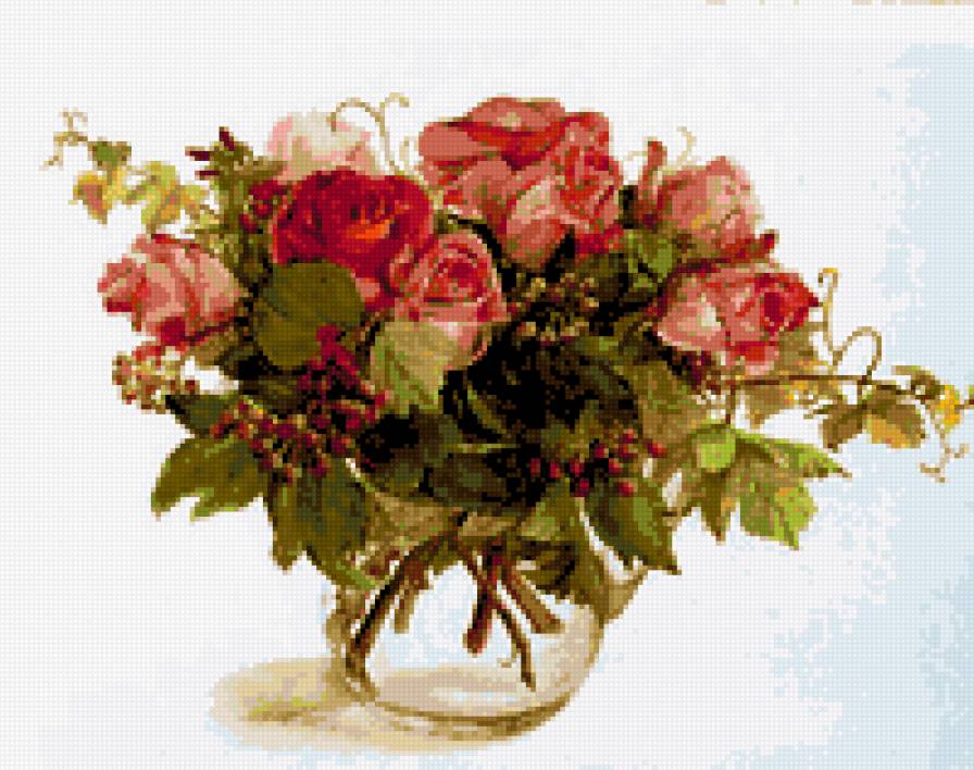 розы - букет розы ваза - предпросмотр