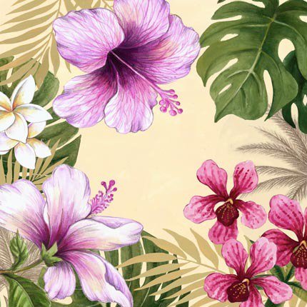 Подушка - тропические цветы, подушка, подушки, гибискус, гибискусы - оригинал