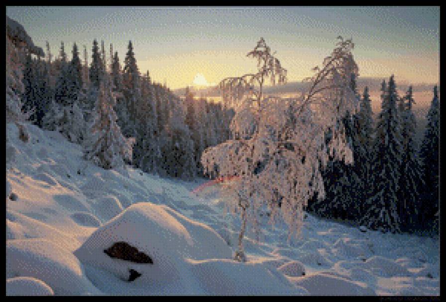 уральская зима - лес, снег, зима, пейзаж, природа - предпросмотр