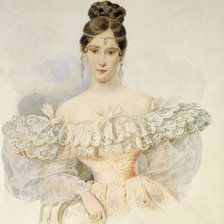 Оригинал схемы вышивки «портрет Н..Пушкиной» (№436660)
