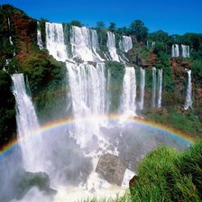 водопад и радуга