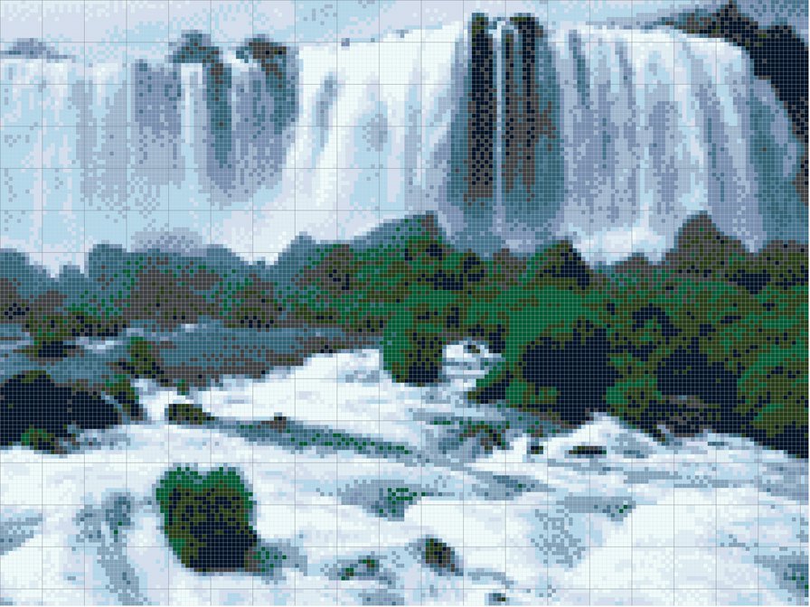 водопад - пейзаж, картины, картина - оригинал