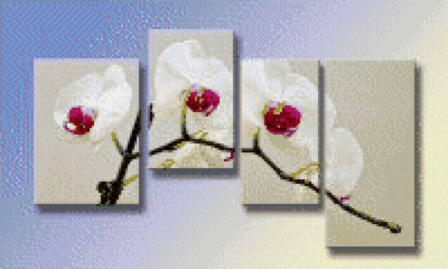 Полиптих"Орхидея" - азия, восток, цветы - предпросмотр
