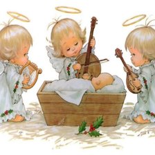 Схема вышивки «ангелочки со скрипкой»
