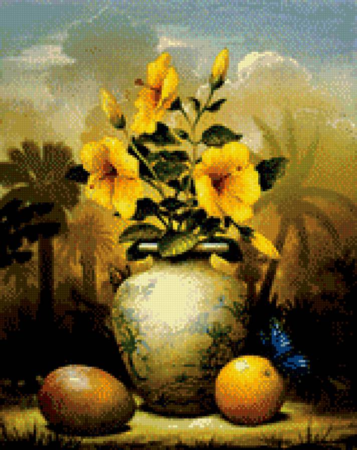 натюрморт - фрукты, цветы, натюрморт - предпросмотр