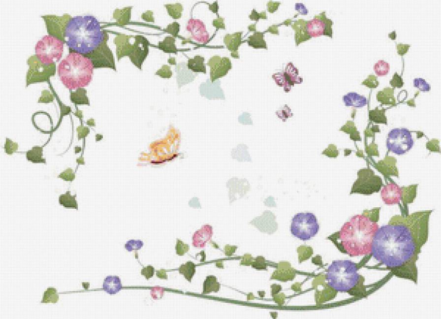 №444643 - подушка, скатерть, цветы, салфетка, бабочки - предпросмотр