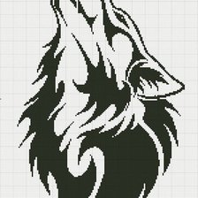 Оригинал схемы вышивки «Волк» (№444729)