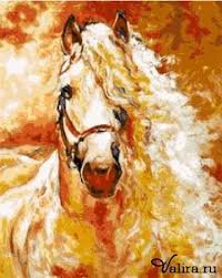 красивые лошади (подборка)КОНЬ С ШИКАРНОЙ ГРИВОЙ - лошади, живопись, кони, домашние животные, красиво - оригинал