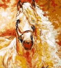 Оригинал схемы вышивки «красивые лошади (подборка)КОНЬ С ШИКАРНОЙ ГРИВОЙ» (№445136)