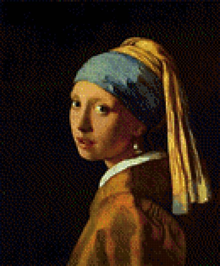 Девушка с жемчужной сережкой - портрет, ян вермеер, девушка - предпросмотр