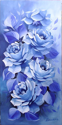 Синие розы - букет, цветы, розы - оригинал