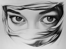 красивые глаза - девушка, люди, восток, черно-белое, взгляд, глаза - оригинал