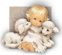 Схема вышивки «ангелочек с овечками»