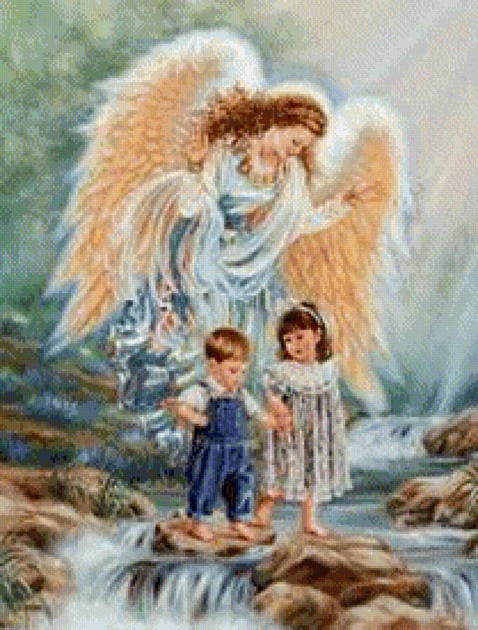 ангел хранитель - дети, ангел, детское, природа - предпросмотр