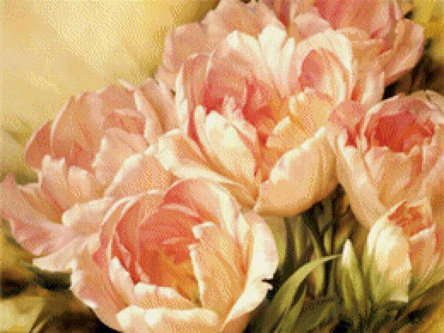 акварельные тюльпаны - рисунок, тюльпаны, цветы - предпросмотр