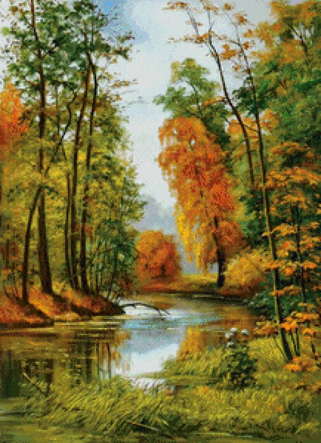 картина - пейзаж, природа, осень - предпросмотр