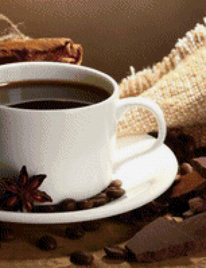 кофе - чашка кофе, шоколад - предпросмотр