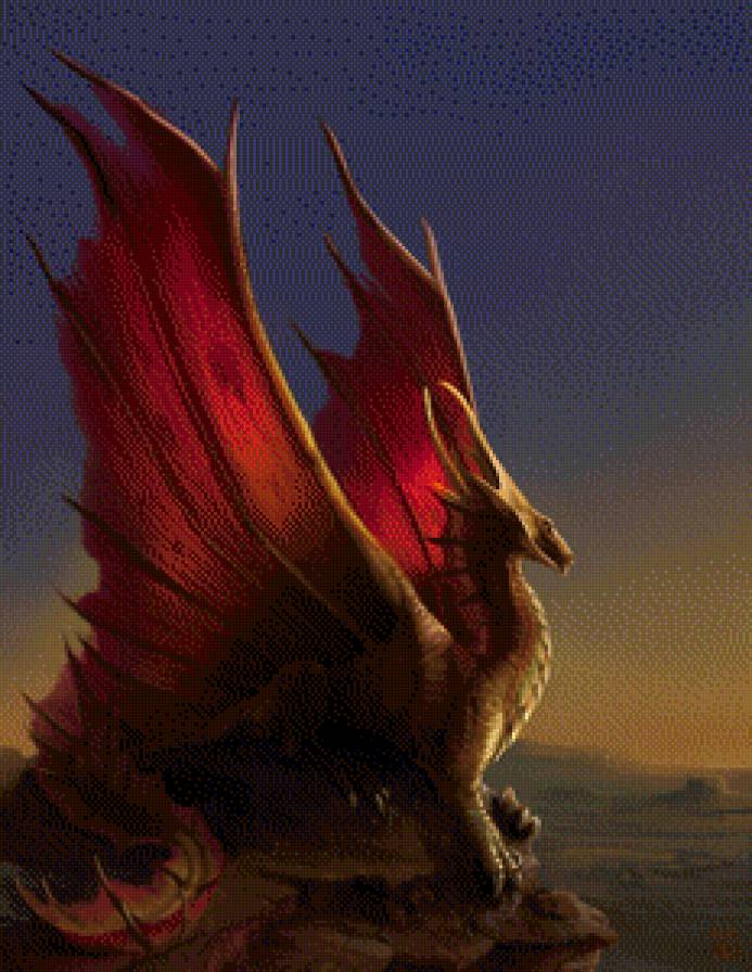 Серия "Драконы" - драконы, фэнтези, природа, животные, сказка, миф - предпросмотр