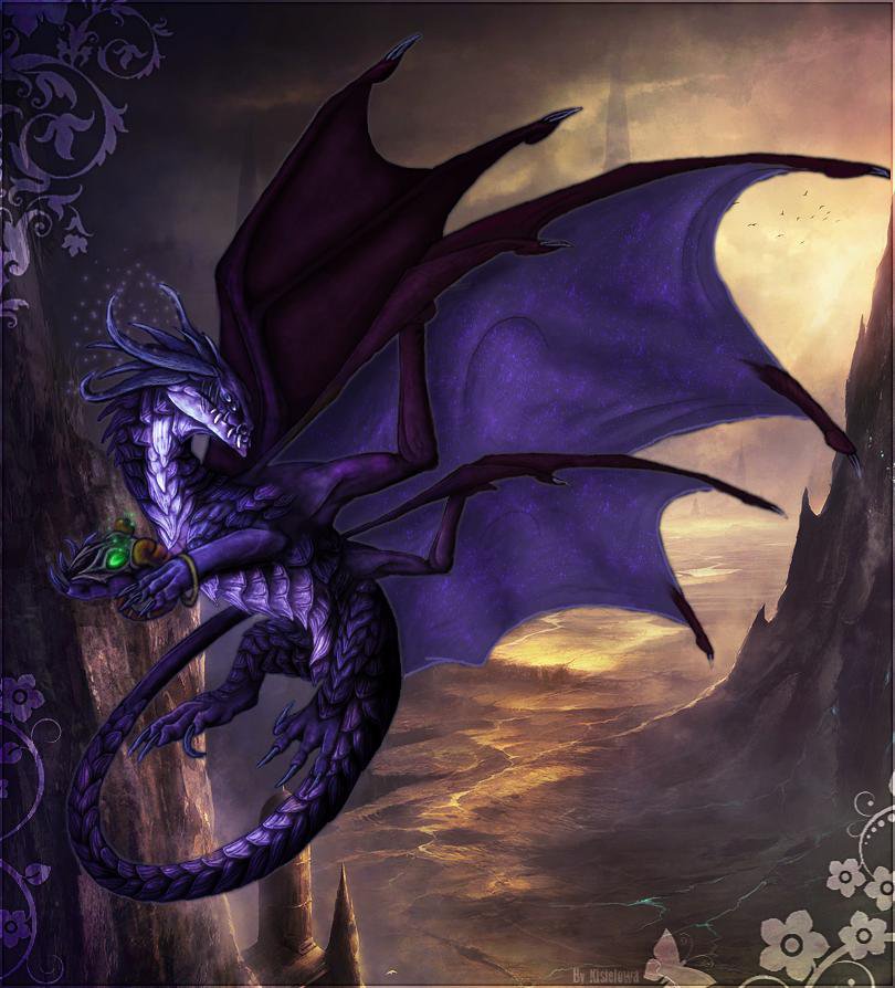 Серия "Драконы" - фэнтези, природа, драконы, миф, сказка, животные - оригинал