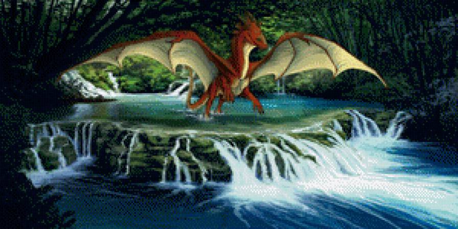 Серия "Драконы" - драконы, животные, сказка, фэнтези, миф, природа - предпросмотр