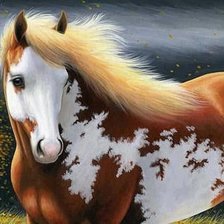 Оригинал схемы вышивки «лошадь с пятном» (№455896)