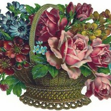 Оригинал схемы вышивки «корзинка с цветами» (№456125)