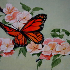 Оригинал схемы вышивки «бабочка» (№459224)