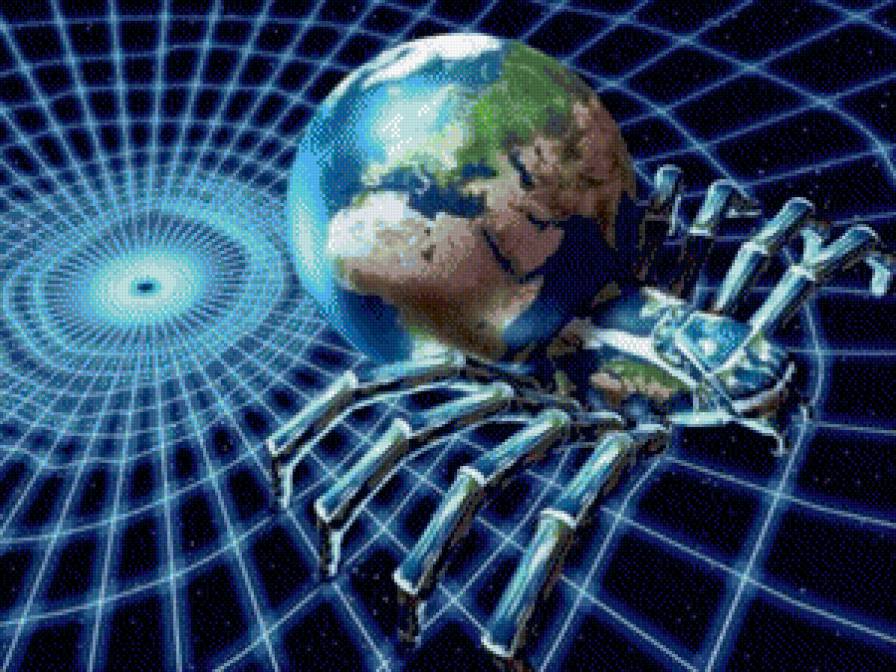 паутина интернета - паутина, интернет, паук, земля - предпросмотр