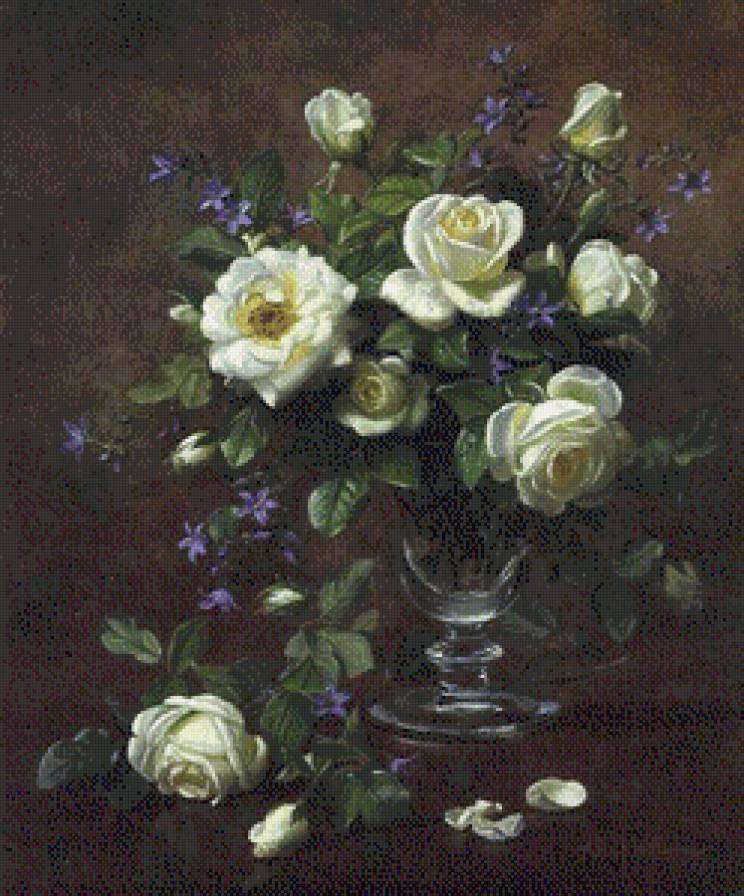 №460292 - букет, цветы, натюрморт, живопись, albert williams - предпросмотр