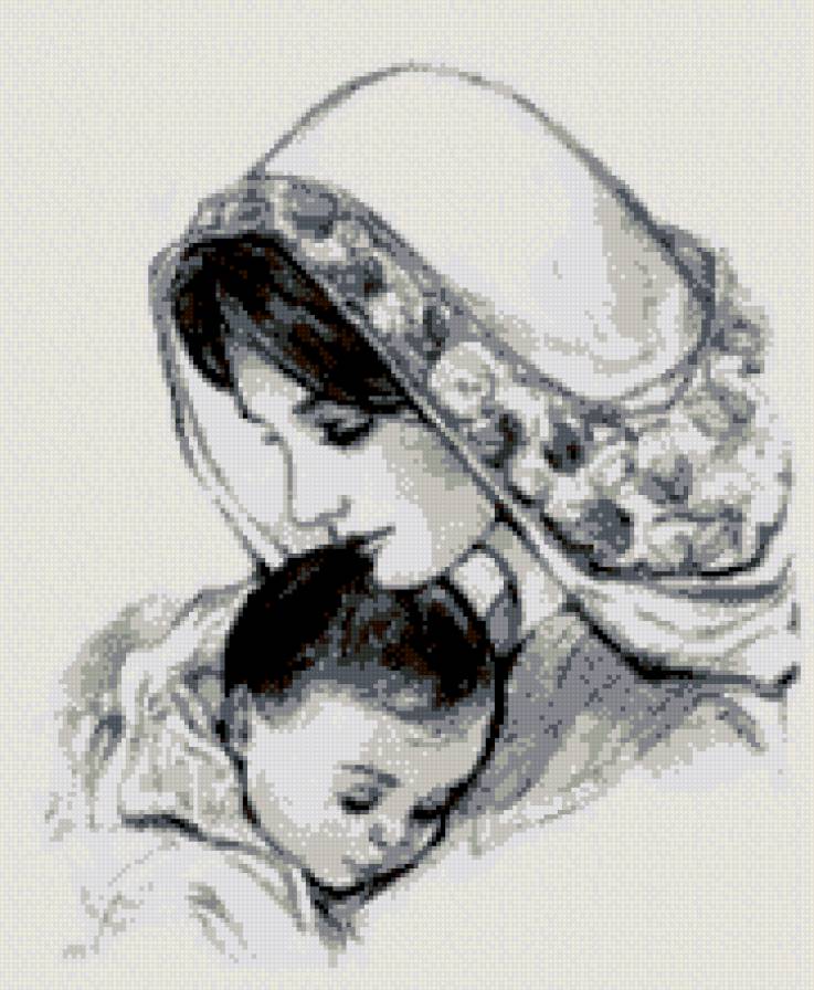 мать и дитя 2 "БОЛЬШАЯ" - дитя, богородица, мать, божья мать - предпросмотр