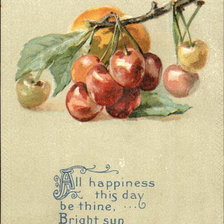 Оригинал схемы вышивки «Branch with golden and red apples» (№460583)