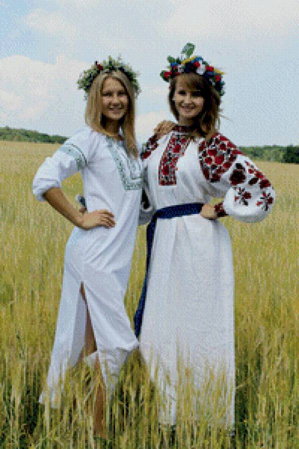 Фото - девушки, украиночки, поле. - предпросмотр