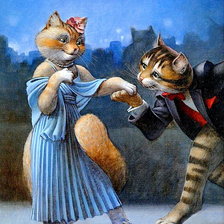 Схема вышивки «кошачья романтика»
