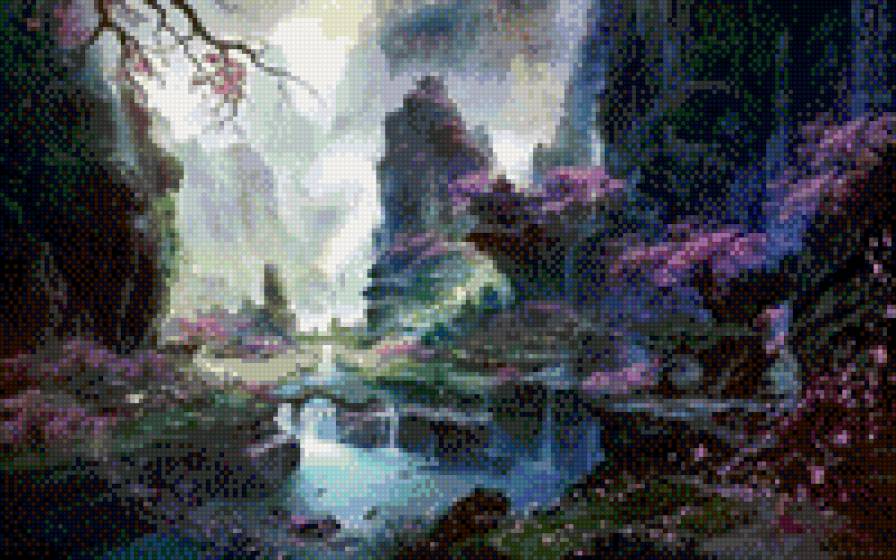 волшебный водопад - сказка, водопад, волшебство - предпросмотр
