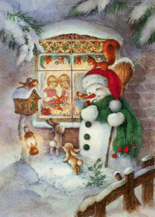 С Новым годом - снеговик, новый год, рождество, зима - предпросмотр