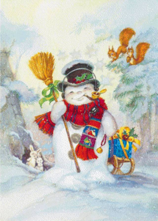Снеговик - снеговик, зима, новый год, рождество - предпросмотр