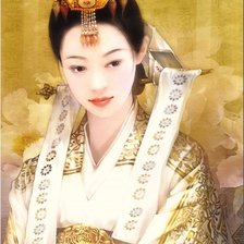 Схема вышивки «Китайская девушка»