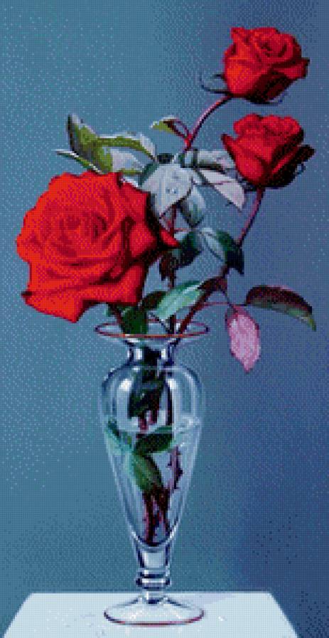 букет - розы, роза, живопись, букет, цветы - предпросмотр