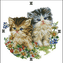 Схема вышивки «котики»